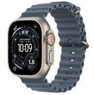 Smartwatch Apple Watch Ultra 3 GPS + Cellular 49mm Natural Titanium / Ocean Band Niebieski (MEWH4QR/A). Niebieskie zegarki smartwatch Apple, bez wzorów. Za 3,347.42 zł.