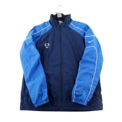 Second life - Kurtka męska Y2K Nylonowa z siateczkową podszewką - Jak nowy. Niebieskie kurtki męskie Nike, l, bez wzorów, z materiału, klasyczne, bez kaptura. Za 186.06 zł.