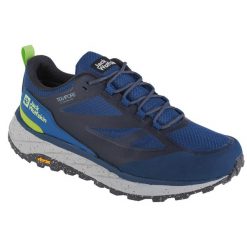 Buty trekkingowe męskie, Jack Wolfskin Terraventure Texapore Low M. Niebieskie buty zimowe męskie Jack Wolfskin, bez wzorów, z materiału, bez obcasa, bez zapięcia. Za 738.00 zł.