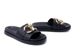 RIEKER Revolution W1452-00 black, klapki damskie. Czarne klapki damskie Rieker, na lato, bez wzorów, bez obcasa, bez zapięcia. Za 271.92 zł.