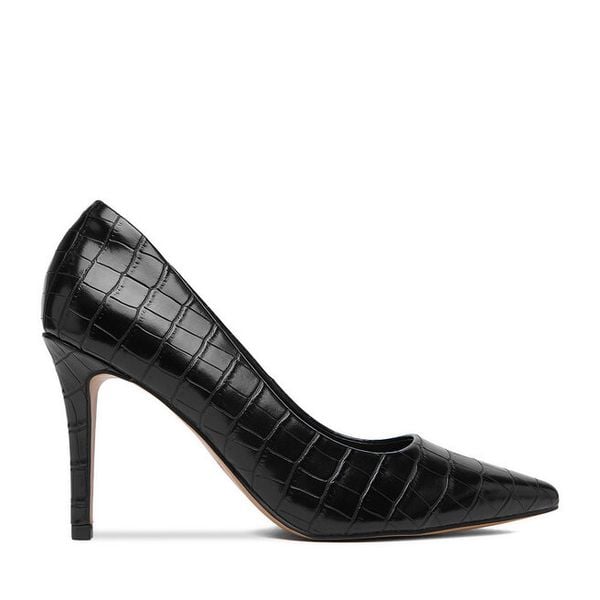 Szpilki JENNY. Czarne szpilki damskie Jenny, bez wzorów, bez obcasa, na szpilce, bez zapięcia. Za 139.99 zł.