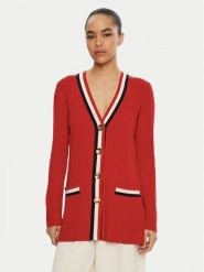 Luisa Spagnoli Kardigan Magistro 58593 Czerwony Regular Fit. Czerwone kardigany damskie Luisa Spagnoli, l, bez wzorów, z wełny, bez kołnierzyka. Za 879.99 zł.