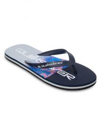 Klapki dla Mężczyzn MOLOKAI STRIPE Niebieski. Niebieskie klapki męskie Quiksilver, bez wzorów, z gumy, bez zapięcia. Za 66.49 zł.