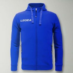 Junior Bluza Sarajevo z kapturem Jasnoniebieska. Niebieskie bluzy damskie Legea, bez wzorów, z bawełny, sportowe, bez ramiączek, z kapturem. Za 180.00 zł.