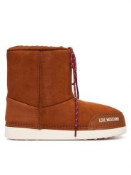 LOVE MOSCHINO Śniegowce JA24112G1PISF212 Beżowy. Brązowe śniegowce damskie Love Moschino, ze skóry, bez zapięcia. Za 709.99 zł.