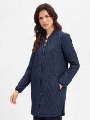 Soyaconcept® Płaszcz pikowany Kobiety niebieski, L. Niebieskie płaszcze damskie l, bez wzorów, eleganckie, bez kołnierzyka, bez kaptura. Za 449.95 zł.