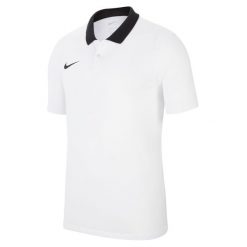 Koszulka sportowa męska Nike Drifit Park 20. Białe koszulki sportowe męskie Nike, m, bez wzorów, bez ramiączek, do piłki nożnej. Za 162.00 zł.