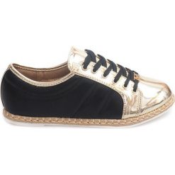 Trampki Espadryle Lniane Q52 Czarny. Czarne trampki i tenisówki damskie ButyModne, bez wzorów, bez zapięcia. Za 69.00 zł.