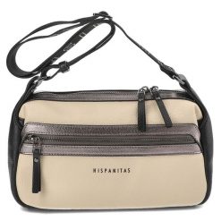 Beżowa Modna Damska Listonoszka Hispanitas. Brązowe listonoszki damskie Hispanitas, bez wzorów, ze skóry ekologicznej, na ramię, bez dodatków. Za 399.00 zł.