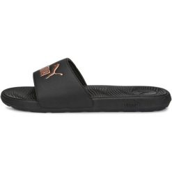 Klapki Puma Cool Cat 2.0 Wns PUMA Black-Rose Gold, Kobiety. Czarne klapki damskie Puma, bez wzorów, z syntetyku, sportowe, bez obcasa, bez zapięcia. Za 109.00 zł.