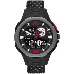 Zegarek sportowy męski Puma Bold P5073. Czarne, analogowe zegarki męskie Puma, bez wzorów. Za 272.00 zł.