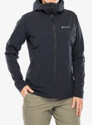 Kurtka softshell damska Montane Khamsin Hoodie. Czarne kurtki sportowe damskie Montane, xs, bez wzorów, z materiału, bez ramiączek, bez kaptura, trekkingowe. Za 736.99 zł.