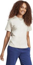 Koszulka damska adidas Essentials Small Logo Cotton beżowa JI6079 M. Brązowe bluzki damskie Adidas, m, bez wzorów, bez kołnierzyka, bez ramiączek. Za 164.89 zł.