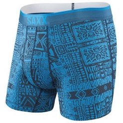 SAXX Bokserki męskie Quest 2.0 Print Box Boxer Fly Bl Dv. Tr (rozmiar S). Bokserki męskie Saxx, bez wzorów. W wyprzedaży za 95.00 zł.