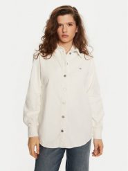 Tommy Jeans Koszula DW0DW18871 Écru Relaxed Fit. Koszule damskie Tommy Jeans, l, bez wzorów, z bawełny, bez kołnierzyka, bez ramiączek. Za 289.99 zł.