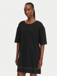 HUGO T-Shirt 50561598 Czarny Relaxed Fit. Czarne t-shirty damskie Hugo, s, bez wzorów, z bawełny, bez kołnierzyka, bez ramiączek. Za 259.99 zł.