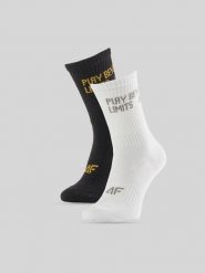 4F Skarpetki długie (2-pack) męskie - multikolor 43-46. Skarpety męskie 4F, bez wzorów, z bawełny. Za 49.99 zł.
