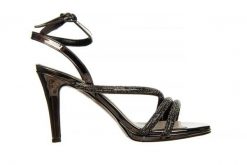 Sandały Bayla-187 587-1733 Platinum 187045, Czarny, Skóra ekologiczna - 36. Czarne sandały damskie Bayla, bez wzorów, z lakierowanej skóry, bez obcasa, na platformie, bez zapięcia. W wyprzedaży za 179.10 zł.