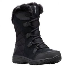 Buty turystyczne zimowe śniegowce damskie, Ice Maiden II. Czarne obuwie trekkingowe damskie Columbia, z materiału, bez zapięcia. Za 487.00 zł.