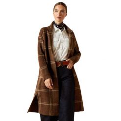 Kardigan damski Ariat Ballston. Brązowe kardigany damskie Ariat, s, bez wzorów, z wełny, eleganckie, bez kołnierzyka. Za 671.50 zł.