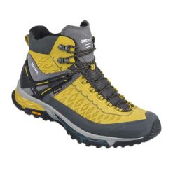 Buty trekkingowe męskie MEINDL Top Trail Mid GTX, z membraną Gore-Tex. Zielone buty zimowe męskie MEINDL, bez wzorów, z gore-texu, bez obcasa, bez zapięcia. Za 699.99 zł.