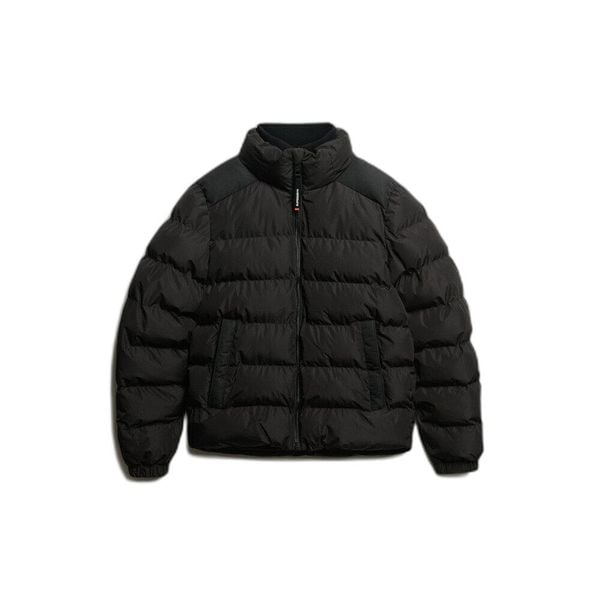 Kurtka puchowa Superdry. Czarne kurtki męskie Superdry, na zimę, m, bez wzorów, z puchu, bez kaptura. Za 510.10 zł.