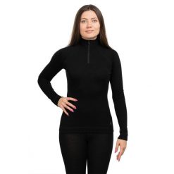 Koszulka termiczna damska Smartwool Classic Thermal Merino Base Women l. Czarne bluzki damskie Smartwool, l, bez wzorów, bez kołnierzyka, bez ramiączek. Za 589.99 zł.