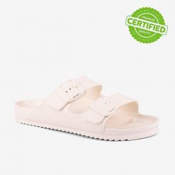 Klapki damskie Coqui. Brązowe klapki damskie Coqui, bez wzorów, z materiału, bez obcasa, bez zapięcia. Za 125.99 zł.