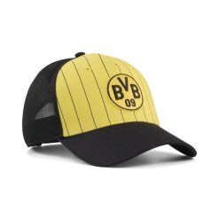 Czapka typu trucker Borussia Dortmund KING PUMA. Czarne czapki damskie Puma, na wiosnę, bez wzorów, klasyczne. Za 129.00 zł.