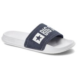 Białe Klapki Big Star Modne Męskie Buty Na Lato. Białe klapki męskie BIG STAR, z aplikacjami, bez zapięcia. Za 65.00 zł.
