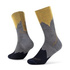 Skarpety turystyczne Buff Merino LIghtweight Crew Sock LWC3. Szare skarpety męskie Buff, bez wzorów, z elastanu. Za 109.99 zł.