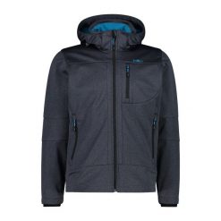 Kurtka z zamkiem błyskawicznym z kapturem CMP. Czarne kurtki sportowe męskie CMP, na zimę, xl, bez wzorów, z materiału, z kapturem, trekkingowe. Za 371.55 zł.