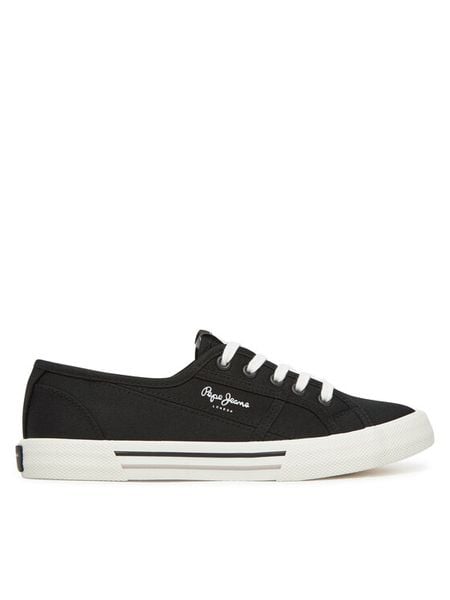 Pepe Jeans Tenisówki Brady Basic W PLS31287 Czarny. Czarne trampki i tenisówki damskie Pepe Jeans, bez wzorów, z jeansu, bez zapięcia. Za 179.99 zł.