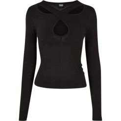Bluzka Z Długim Rękawem Z Wycięciem Pod Szyją Dla Pań I Panów. Czarne bluzki damskie Urban Classics, xl, bez wzorów, sportowe, bez kołnierzyka, bez ramiączek. Za 88.99 zł.