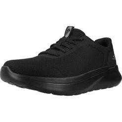 Buty SKECHERS GO WALK ARCH FIT N-JOY - CULLMAN Czarny. Czarne buty zimowe męskie Skechers, bez wzorów, z tkaniny, bez obcasa, bez zapięcia. Za 343.99 zł.
