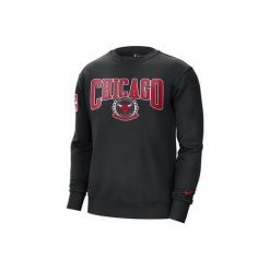 Bluza sportowa męska Nike Nba Chicago Bulls Fleece Courtside. Czarne bluzy sportowe męskie Nike, m, bez wzorów, bez kaptura. Za 462.00 zł.
