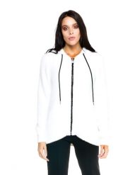 Damska bluza z kapturem Leone Leisure. Białe bluzy damskie LEONE 1947 APPAREL, l, bez wzorów, z dzianiny, sportowe, bez ramiączek, z kapturem. Za 189.41 zł.