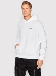 Calvin Klein Bluza Micro Logo K10K109927 Biały Regular Fit. Białe bluzy męskie Calvin Klein, l, bez wzorów, z bawełny, bez ramiączek, bez kaptura. Za 429.99 zł.