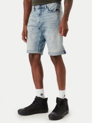 G-Star Raw Szorty jeansowe Mosa D24430-E205 Niebieski Straight Fit. Niebieskie szorty męskie G-Star Raw, bez wzorów, z bawełny, retro. Za 311.99 zł.