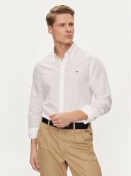 Tommy Hilfiger Koszula MW0MW34632 Biały Slim Fit. Białe koszule męskie Tommy Hilfiger, m, bez wzorów, z bawełny, bez kołnierzyka, bez ramiączek. Za 249.99 zł.