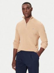Gant Sweter 8050265 Beżowy Regular Fit. Brązowe swetry męskie GANT, m, bez wzorów, z bawełny, bez kołnierzyka, bez ramiączek. Za 639.99 zł.