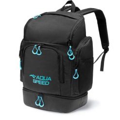 Plecak pływacki na basen i trening AQUA SPEED Racepack kol. 74 42 L. Czarne plecaki męskie Aqua-Speed, bez wzorów, z materiału, sportowe. Za 199.00 zł.
