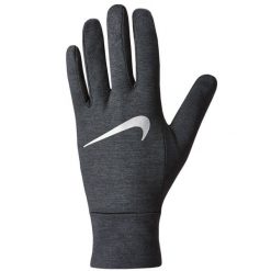 Rękawiczki Do Biegania Damskie Z Polaru DriFIT. Szare rękawiczki damskie Nike, bez wzorów, z polaru. Za 271.99 zł.