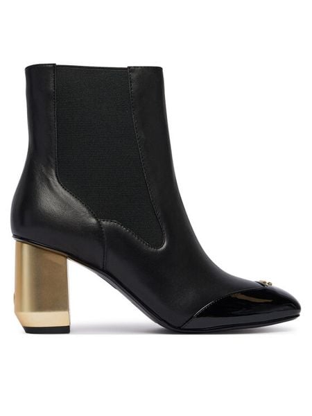 Liu Jo Botki Samy 02 SF5087 PX695 Czarny. Czarne botki damskie Liu Jo, bez wzorów, ze skóry, bez obcasa, na słupku, bez zapięcia. Za 899.99 zł.