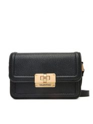 Valentino Torebka Floren VBS9A910LUC Czarny. Czarne listonoszki damskie Valentino, bez wzorów, ze skóry, bez dodatków. Za 419.99 zł.
