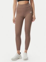 EA7 Emporio Armani Legginsy 7W000232 AF12625 U6041 Beżowy ciemny Slim Fit. Brązowe legginsy damskie EA7 Emporio Armani, bez wzorów. Za 294.99 zł.