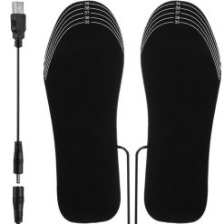 Podgrzewane Wkładki do Butów 35-40 Termiczne USB. Czarne buty zimowe męskie TRIZAND, bez wzorów, bez obcasa, bez zapięcia. Za 42.90 zł.