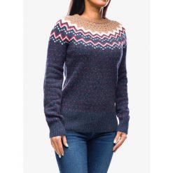 Sweter damski Fjallraven Ovik Knit Sweater. Niebieskie swetry nierozpinane damskie Fjällräven, m, bez wzorów, sportowe, bez kołnierzyka, bez ramiączek. Za 893.70 zł.