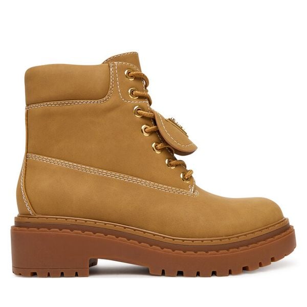 Trapery Guess. Brązowe trapery damskie Guess, bez zapięcia. Za 579.99 zł.