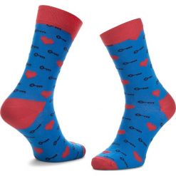 Skarpety Wysokie Unisex HAPPY SOCKS - KTM01-6000 Granatowy Kolorowy. Niebieskie skarpetki damskie Happy Socks, bez wzorów, z bawełny. Za 34.90 zł.